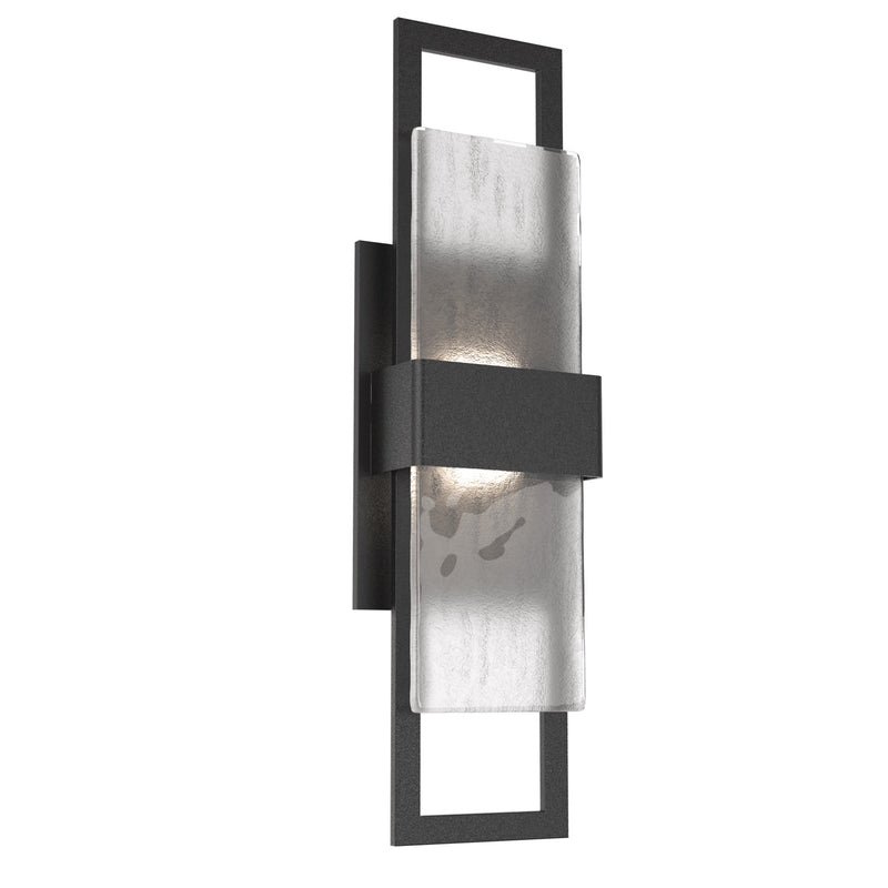 Sasha Outdoor Wall Light By Hammerton, Size: Small, Color: Frosted Granite, Finish: Textured Black