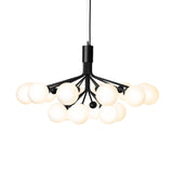 Satin Black/Opal 18 Lights Apiales Chandelier by Nuura
