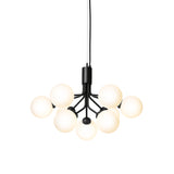 Satin Black/Opal 9 Lights Apiales Chandelier by Nuura