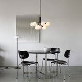 Satin Black/Opal 9 Lights Apiales Chandelier by Nuura