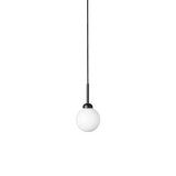 Satin Black/Opal Small Apiales Single Pendant Light by Nuura