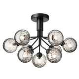 Satin Black/Optic Smoked 9 Lights Apiales Ceiling Light by Nuura