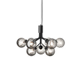 Satin Black/Optic Smoked 9 Lights Apiales Chandelier by Nuura