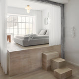 Satin Brass/Opal Rizzatto 42 Ceiling Light by Nuura in Bedroom