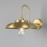 Satin Brass Darya Swan Neck Bathroom Wall Light By Mullan