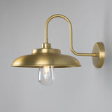 Satin Brass Darya Swan Neck Bathroom Wall Light By Mullan
