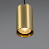 Satin Brass Evanston Brass Pendant Spotlight by Mullan Lighting Zoomed View