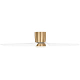 Satin Brass Housing with Matte White Blades Colgin 56inch Hugger LED Ceiling Fan by Visual Comfort Fans
