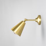 Satin Brass Moya Adjustable Brass Wall Light by Mullan Lighting