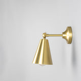 Satin Brass Moya Adjustable Brass Wall Light by Mullan Lighting