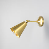 Satin Brass Moya Adjustable Brass Wall Light by Mullan Lighting