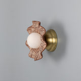Satin Brass Red Wavy Rivale Wall Light by Mullan Lighting