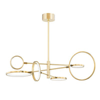 Saturn Chandelier - Aged Brass by Hudson Valley