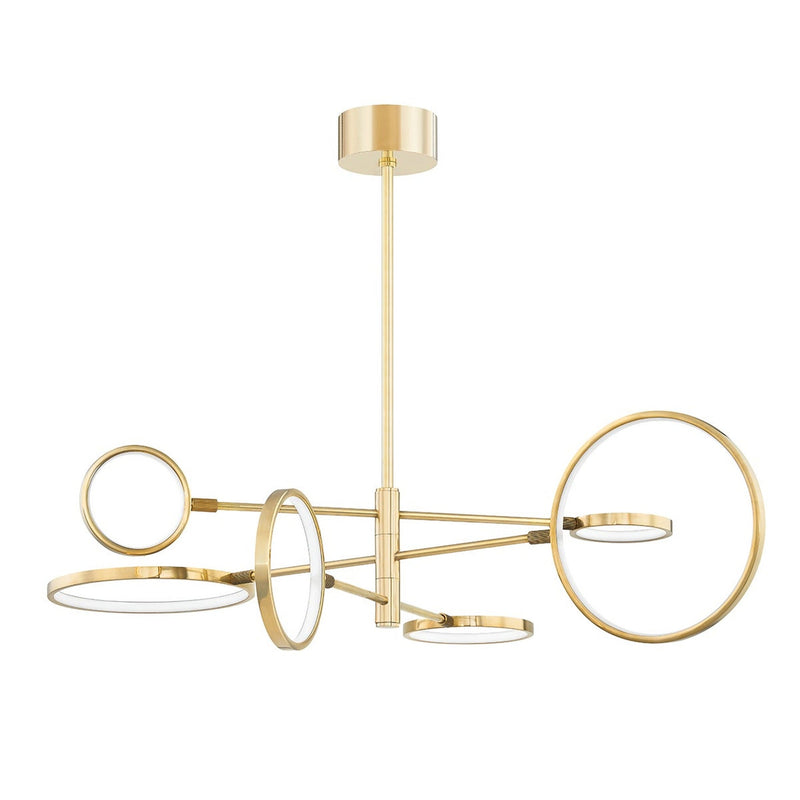 Saturn Chandelier - Aged Brass by Hudson Valley