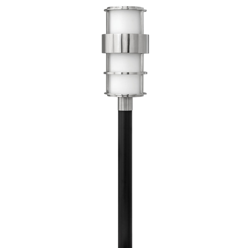 Saturn Large Post Mount Lantern - Stainless Steel - by Hinkley