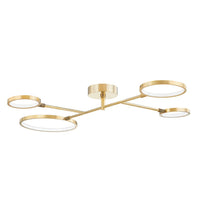 Saturn Semi Flush - Aged Brass by Hudson Valley