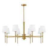 Saunders Chandelier - Large, Lacquered Brass, by Hinkley