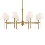 Saunders Chandelier - Large, Lacquered Brass, by Hinkley