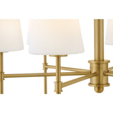 Saunders Chandelier - Medium, Lacquered Brass, by Hinkley