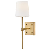 Saunders Medium Sconce - Lacquered Brass - by Hinkley