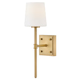 Saunders Medium Sconce - Lacquered Brass - by Hinkley