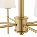 Saunders Medium Six Light Linear - Lacquered Brass, by Hinkley