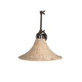 Savannah Rattan Wall Light - Antique Brass
