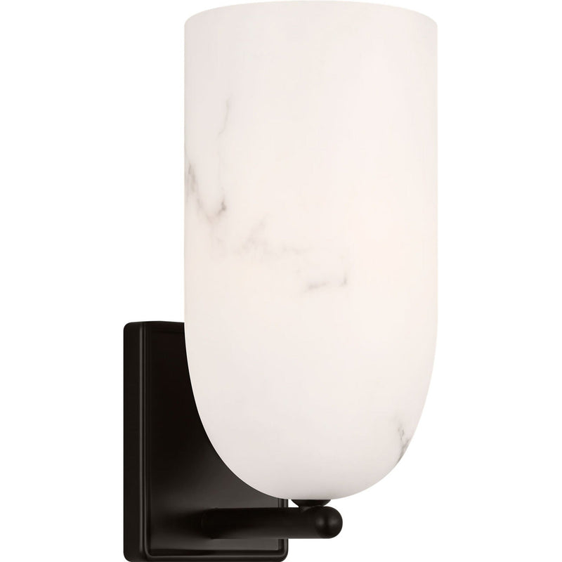 Savina Wall Sconce — Mineral Opaline, Aged Iron | Aged Iron