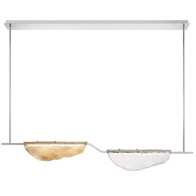 Savona Linear Chandelier Double Light Amber Clear By Lib And Co 
