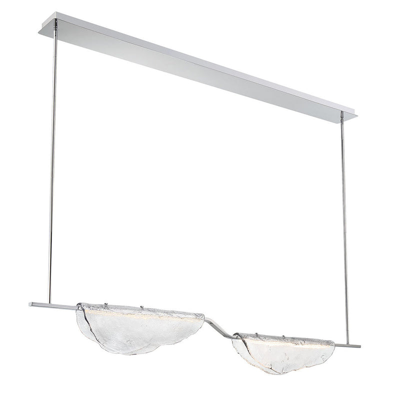 Savona Linear Chandelier Double Light Clear By Lib And Co  Side View