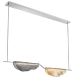 Savona Linear Chandelier Double Light Smoke Amber By Lib And Co  Side View