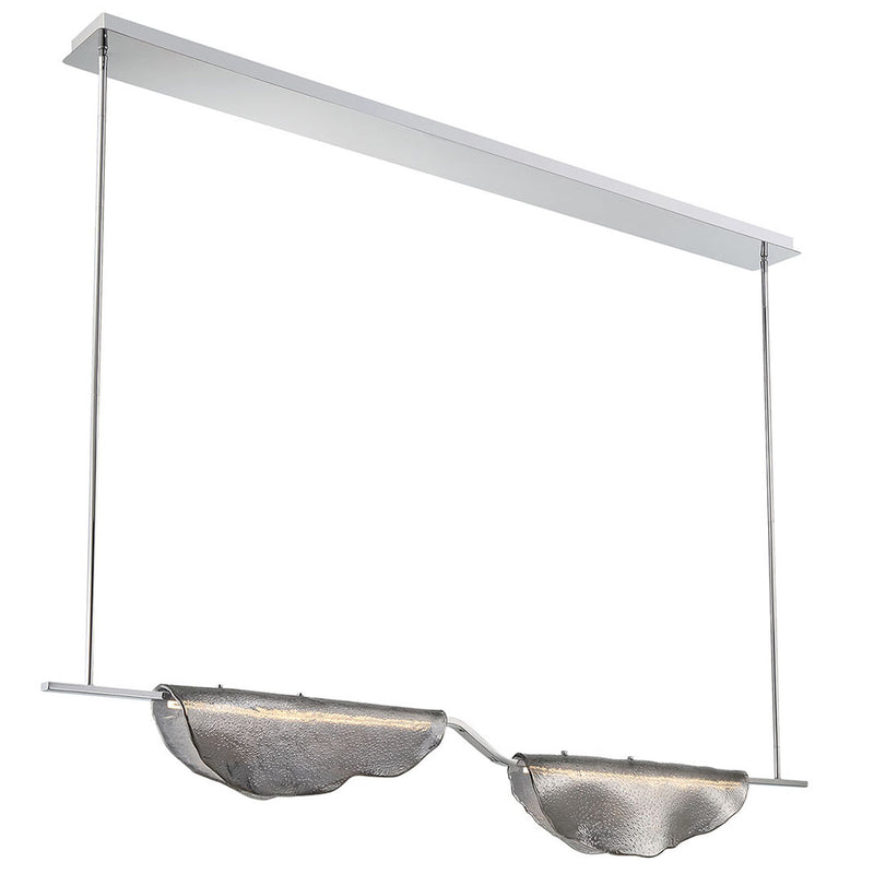 Savona Linear Chandelier Double Light sMoke By Lib And Co  Side View