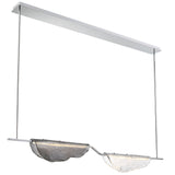 Savona Linear Chandelier Double Light Smoke Clear By Lib And Co  Side View