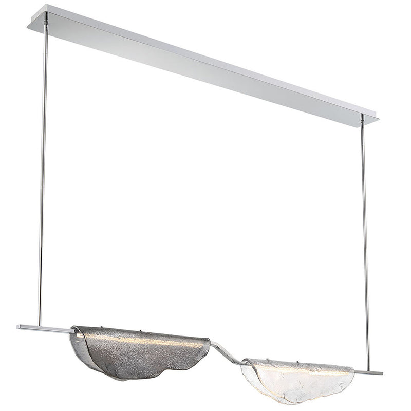Savona Linear Chandelier Double Light Smoke Clear By Lib And Co  Side View