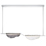 Savona Linear Chandelier Double Light Smoke Clear By Lib And Co 