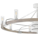 Sawyer 52” LED Smart Fandelier Matte  White By Hinkley - Side View6