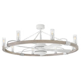 Sawyer 52” LED Smart Fandelier Matte  White By Hinkley - Side View7