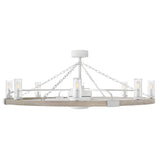 Sawyer 52” LED Smart Fandelier Matte  White By Hinkley - Side View8