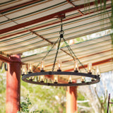 Sawyer Chandelier Large Aged Zinc By Hinkley - Lifestyle View5