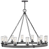 Sawyer Chandelier Large Aged Zinc By Hinkley 