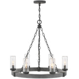 Sawyer Chandelier Medium Aged Zinc By Hinkley 