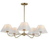 Saxon Chandelier Natural Aged Brass by Maxim Lighting