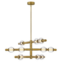 Saxon Large Chandelier - Lacquered Brass - by Hinkley
