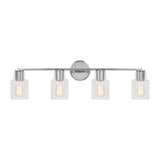 Sayward Vanity Light — 32 3/8", Clear, Chrome