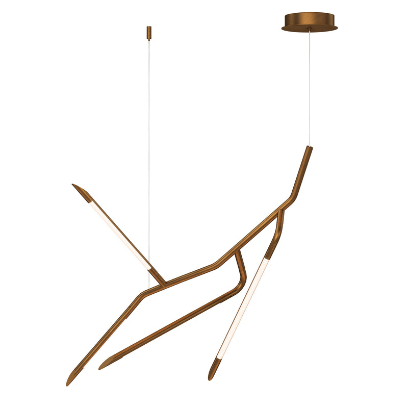 Scion LED Wall Sconce by ET2 - 27 Inch Weathered Brass