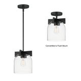 Scoop Flush Mount Pendant Black by Maxim Lighting
