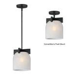 Scoop Flush Mount Pendant Black by Maxim Lighting