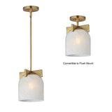 Scoop Flush Mount Pendant Natural Aged Brass by Maxim Lighting