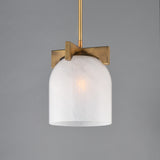 Scoop Flush Mount Pendant Natural Aged Brass by Maxim Lighting