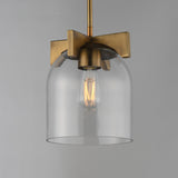 Scoop Flush Mount Pendant Natural Aged Brass by Maxim Lighting